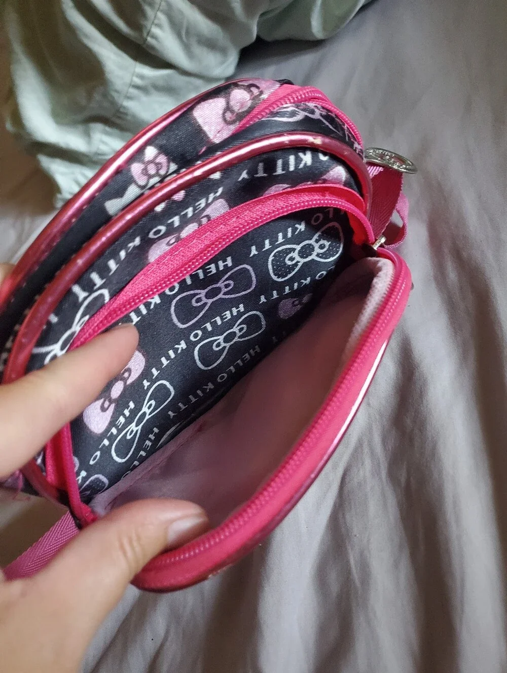 Girl's Hello Kitty Pink & Black Crossbody Bag